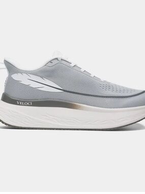 Neutral Gray Athletic Running Shoe - Lightweight Mesh Upper